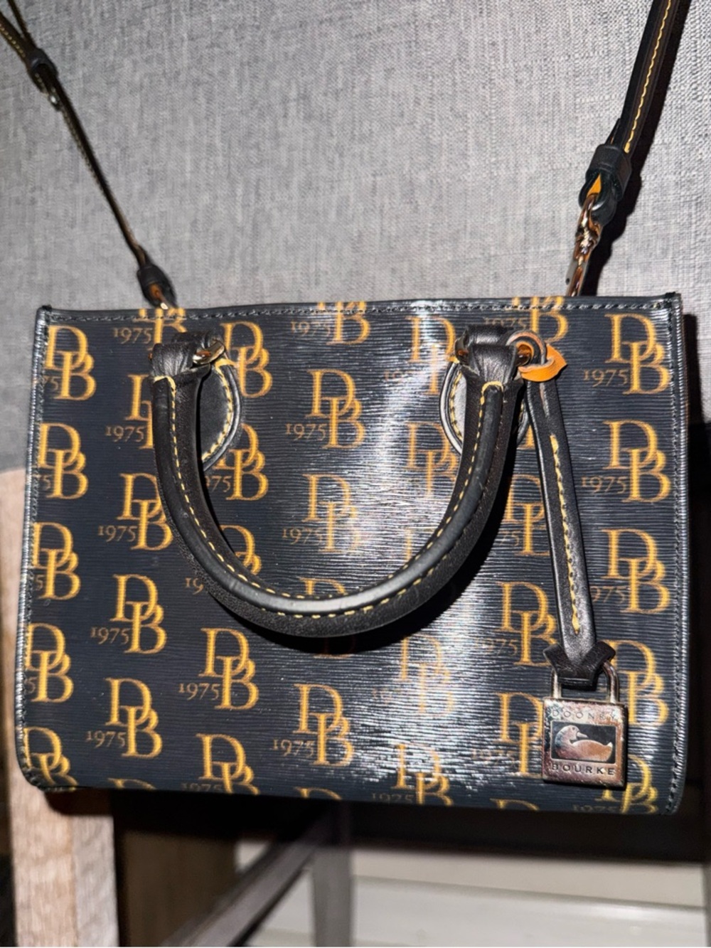 Dooney And Bourke MINI JANINE SATCHEL BLACK Crossbody 128210962 RARE